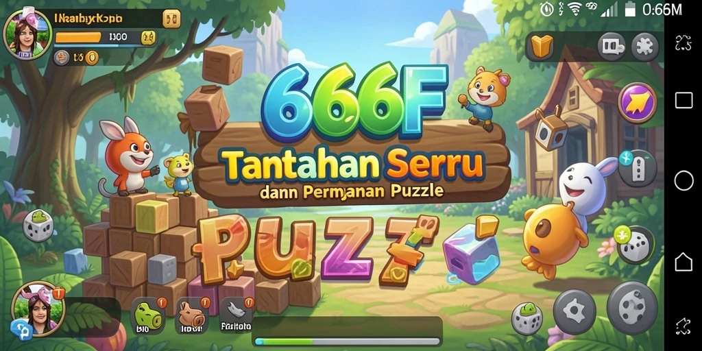 Screenshot gameplay 666F yang menunjukkan teka-teki menarik dalam permainan.