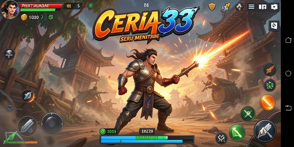 Tampilan gameplay menegangkan dalam pertarungan di CERIA33.