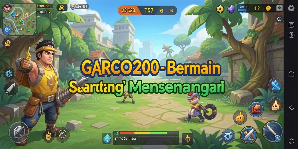 Tampilan gameplay GARCO200 yang menarik dan penuh warna.