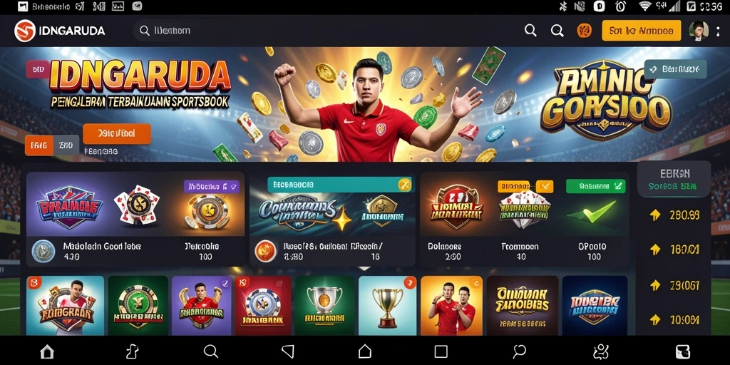 Screenshot gameplay Sportsbook dari IDNGARUDA yang menarik.