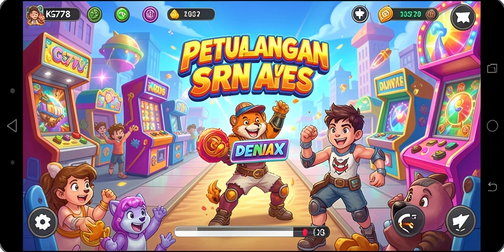 Tampilan gameplay Arcade yang seru dan penuh aksi.