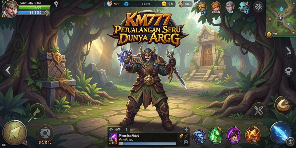 Tangkapan layar gameplay KM777 yang menampilkan aksi pertempuran seru.