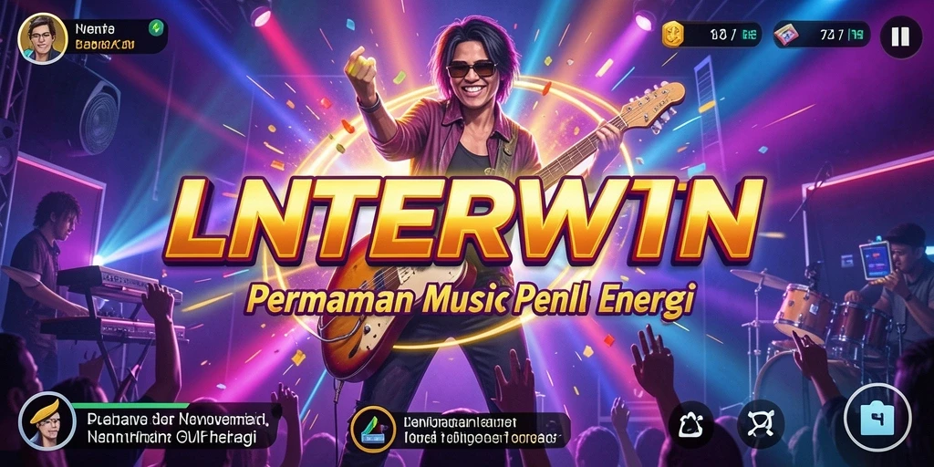 Tangkapan layar LNTERWIN menunjukkan antarmuka permainan musik yang menarik.