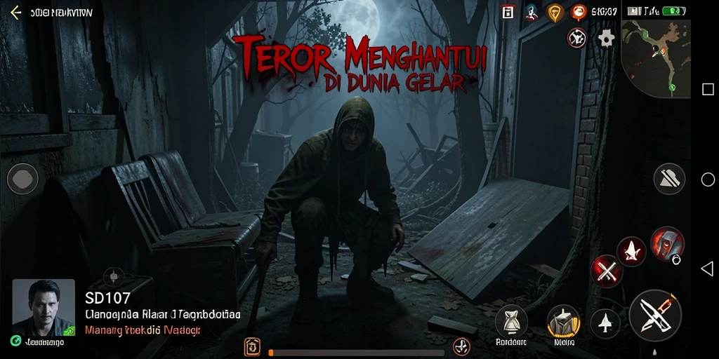 Gameplay menyeramkan dengan suasana yang mencekam dan efek visual menakutkan.