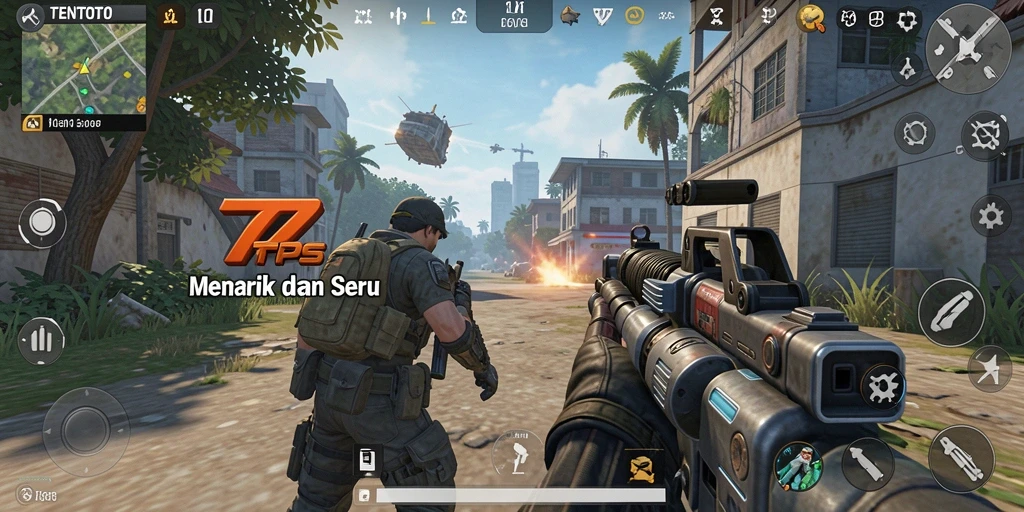 Gameplay TENTOTO menampilkan pertempuran intens di berbagai arena.